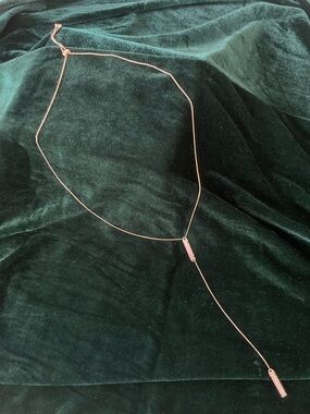 Delicate Rose Gold Y-Style Pendant Necklace